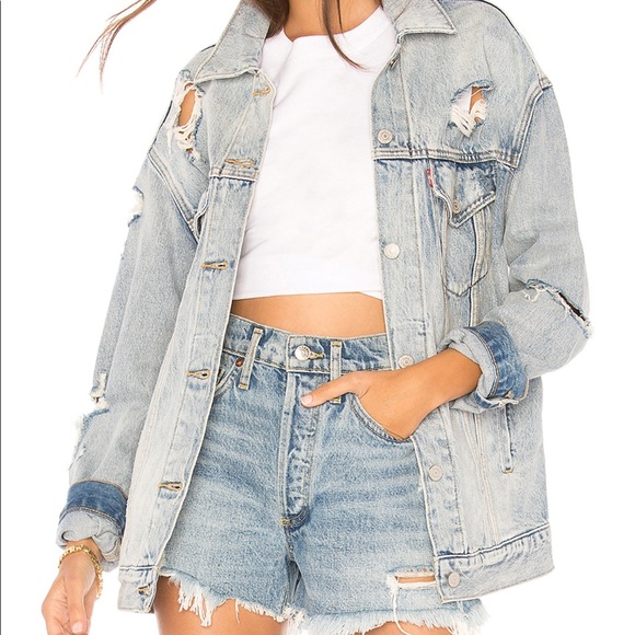 Levi's Jackets & Blazers - Levi’s Oversized Destroyed Denim Trucker Jacket